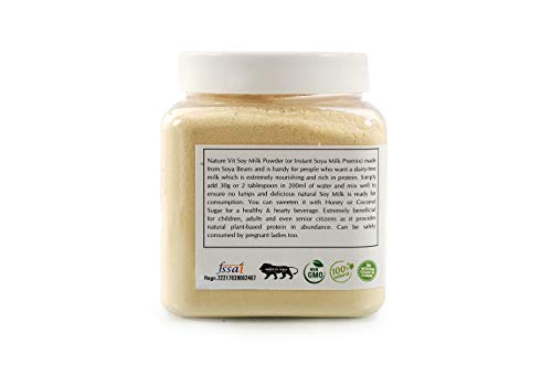 NatureVit SOYA Milk Powder 300g [Vegan Non-GMO & 49% Protein & Sugar Free], 2 image