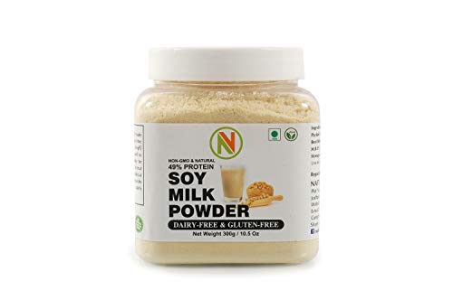NatureVit SOYA Milk Powder 300g [Vegan Non-GMO & 49% Protein & Sugar Free]