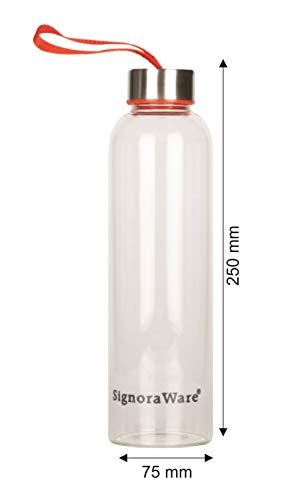Signoraware Aqua Star Borosilicate glass Bottle 750ml Multicolour Set of 1, 4 image