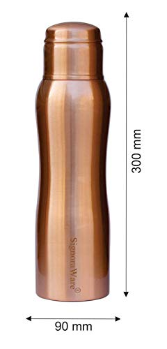 Signoraware Prithvi MATT Copper Bottle 1000ml Set of 1 Copper, 2 image