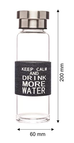 Signoraware Aqua Prime Glass Water Bottle 360ml/21mm Clear (Design2), 5 image