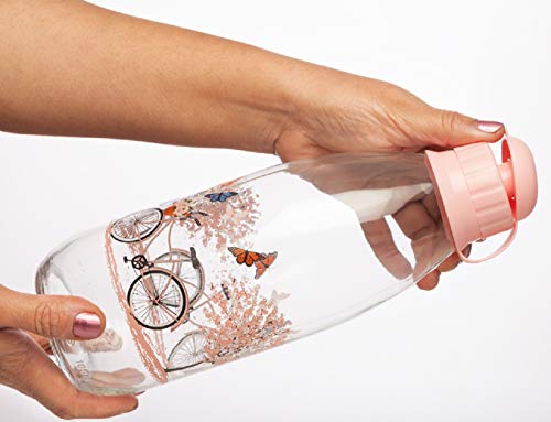Signoraware Bicycle Glass Water Bottle (1 L Transparent), 5 image