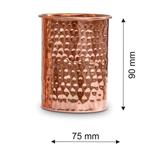 Signoraware Copper Bottle with Glass (Matt) (1 Bottle + 1 Glass 275 ml), 4 image