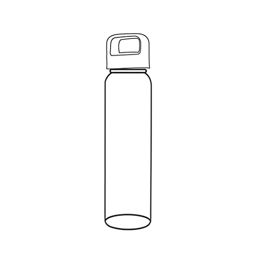 NEO Borosilicate Glass Water Bottle with Green Handle for Fridge and Office 550ml, 5 image