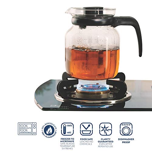 Borosil Carafe Flame Proof Glass Kettle With Stainer 650 ml, 3 image