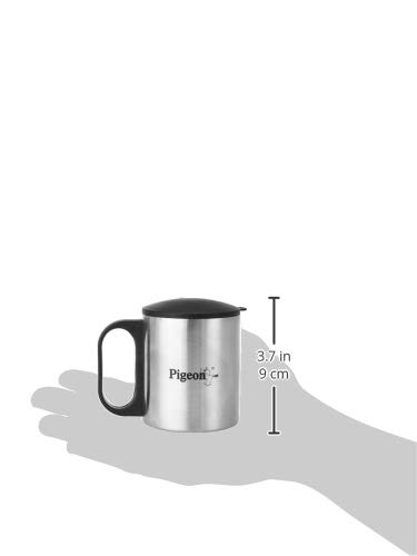 Pigeon-Stainless Steel Double Coffee Mug Set of 2 180ml Silver, 6 image