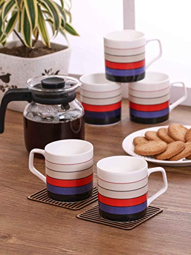 Clay Craft Director Hilton 389 Bone China Coffee Mug SetSet of 6 Multicolour -(Size:220Ml/6.6Cm)- (Cm-Director-Hilton-389) & Clay Craft Bone China Jackson Studioline Coffee Mug Set 150Ml, 3 image
