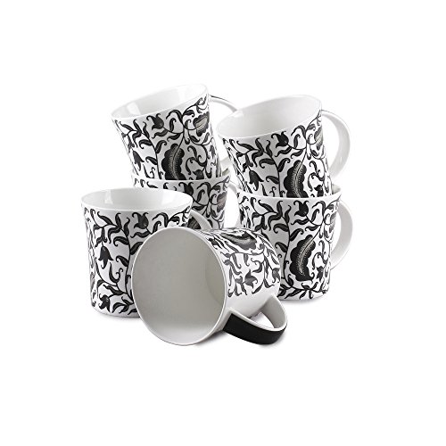 Clay Craft Director Hilton 389 Bone China Coffee Mug SetSet of 6 Multicolour -(Size:220Ml/6.6Cm)- (Cm-Director-Hilton-389) & Clay Craft Bone China Jackson Studioline Coffee Mug Set 150Ml, 7 image
