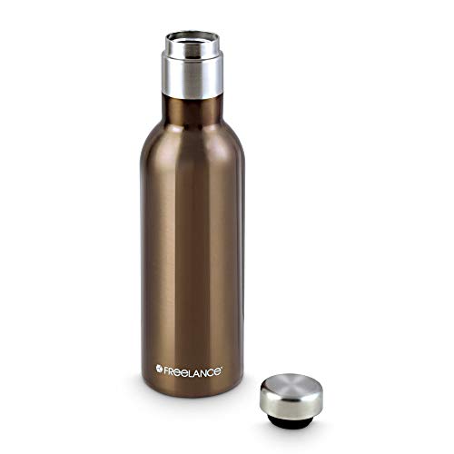 Freelance Vantage Vacuum Insulated Stainless Steel Flask Water Beverage Travel Bottle 800 ml Brown (1 Year Warranty), 2 image