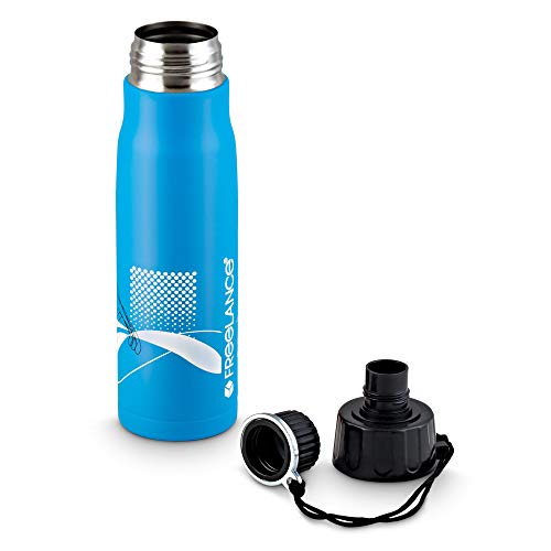 Freelance Sky Non Vacuum Stainless Steel Flask Water Beverage Travel Bottle 700 ml Blue, 2 image
