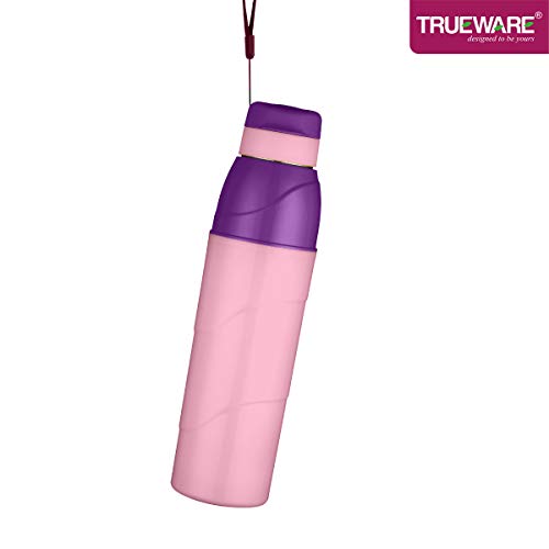 Trueware Wave 600 Insulated Water Bottle with Inner Steel|Hot & Cold Bottle with Attractive Color|BPA Free|570 mlPurple, 5 image