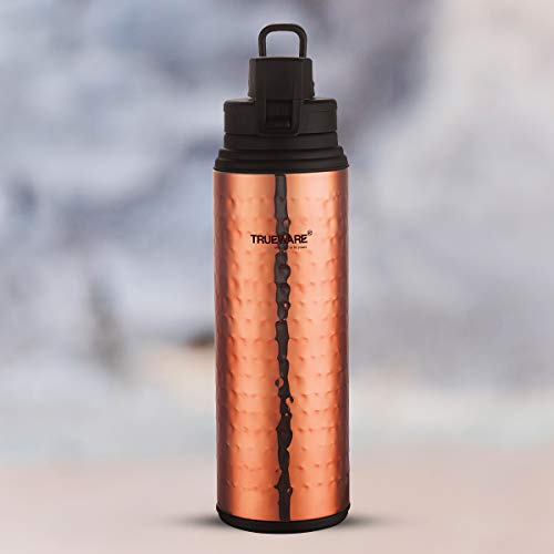 Trueware Fusion Plus 800 Water Copper Bottle with Hammered Lacquer Finish, 4 image