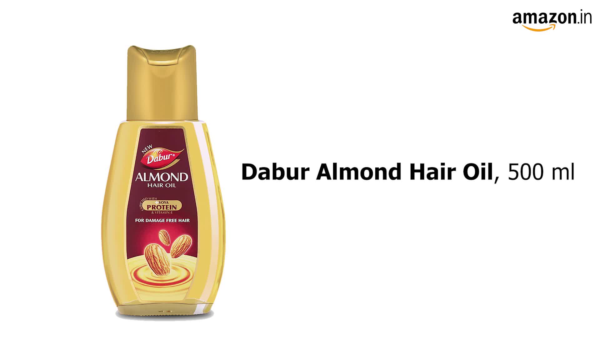 Dabur Almond Hair Oil with Almonds Soya Protein and Vitamin E for Non  Sticky Damage free Hair - 500ml - the best price and delivery | Globally