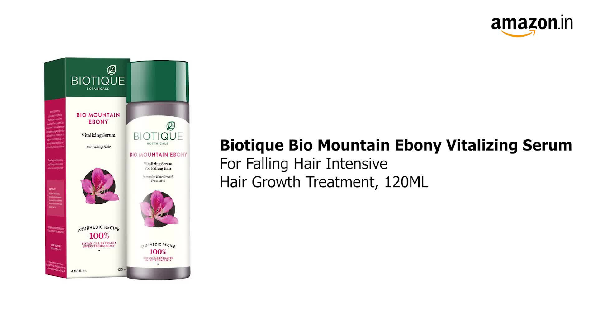 Biotique Bio Mountain Ebony Vitalizing Serum For Falling Hair Intensive Hair  Growth Treatment 120ML - the best price and delivery | Globally