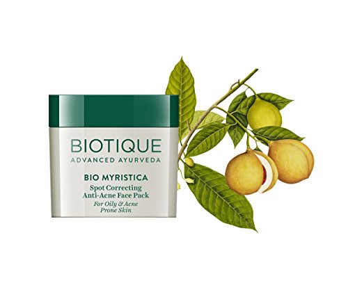 Biotique Bio Mountain Ebony Vitalizing Serum For Falling Hair Intensive Hair  Growth Treatment 120ML And Biotique Bio Myristica Spot Correcting Anti Acne  Face Pack 20g - the best price and delivery | USA