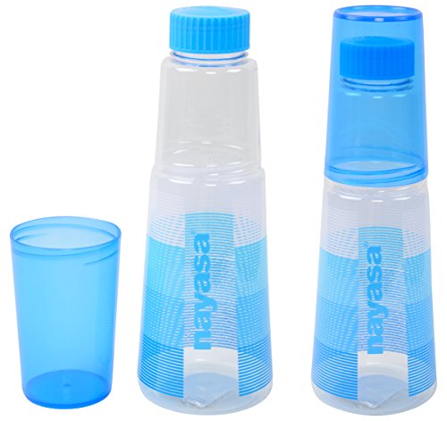 Nayasa Glass Bottle No.3 Plastic Fridge Water Bottle 1000 ml Set of 3 Multicolor, 5 image