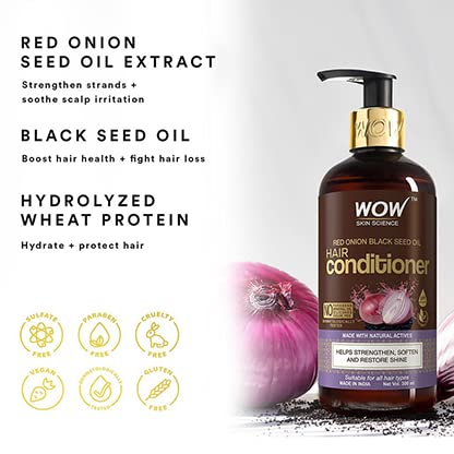 WOW Skin Science Ultimate Onion Oil Hair Care Kit for Hair Fall Control -  Shampoo 300ml + Conditioner 300ml + Onion Hair Oil 200ml - the best price  and delivery | Globally