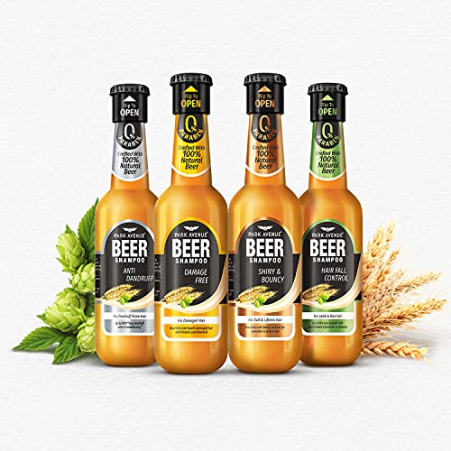 Park Avenue Beer shampoo for Damage Free hair with Hops Barley Proteins and  Vit. B Paraben Free Natural Shine Strong hair 350ml - the best price and  delivery | Globally