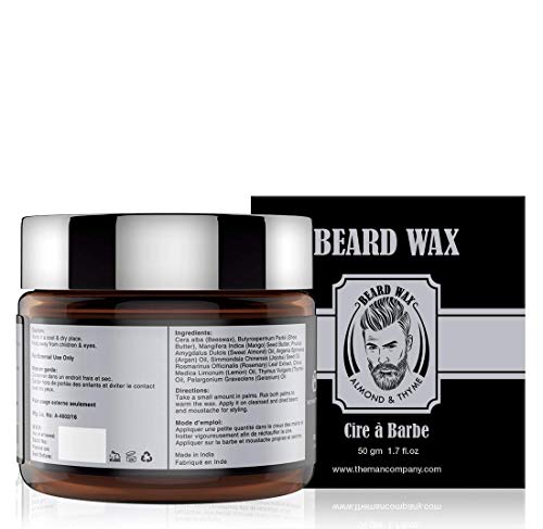 The Man Company Beard Wax/Softener Beard Styling For Men with Almond &  Thyme Oil For Growing Beard Faster | Softer & Smoother Beard - 50gm - the  best price and delivery | Globally