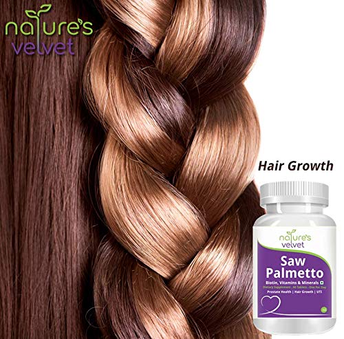 Nature's Velvet Saw Palmetto 160mg with Biotin for Prostate and Hair growth  60 Tablets (Buy 1 Get 1 Free) - the best price and delivery | USA