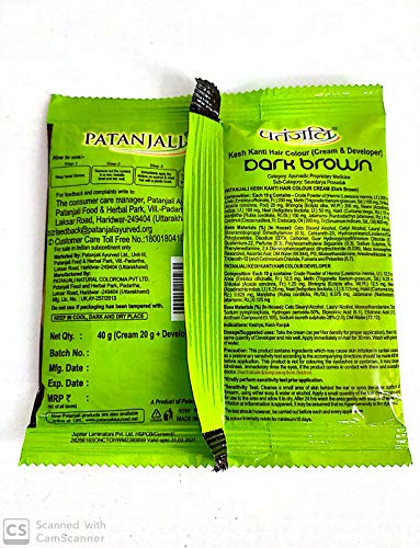 Patanjali . Color Hair Colour Cream and Developer (Dark Brown) - Pack of  2 - the best price and delivery | Globally