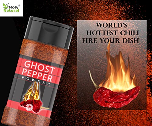 Holy Natural Ghost Pepper Powder 100 Gm | Also Called Bhut Jolokia Chilli Powder | Extremely Hot Chilli Powder It is the world's hottest chilli Powder, 8 image