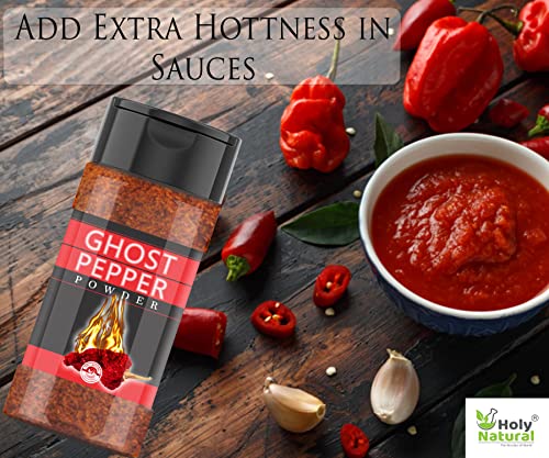 Holy Natural Ghost Pepper Powder 100 Gm | Also Called Bhut Jolokia Chilli Powder | Extremely Hot Chilli Powder It is the world's hottest chilli Powder, 6 image