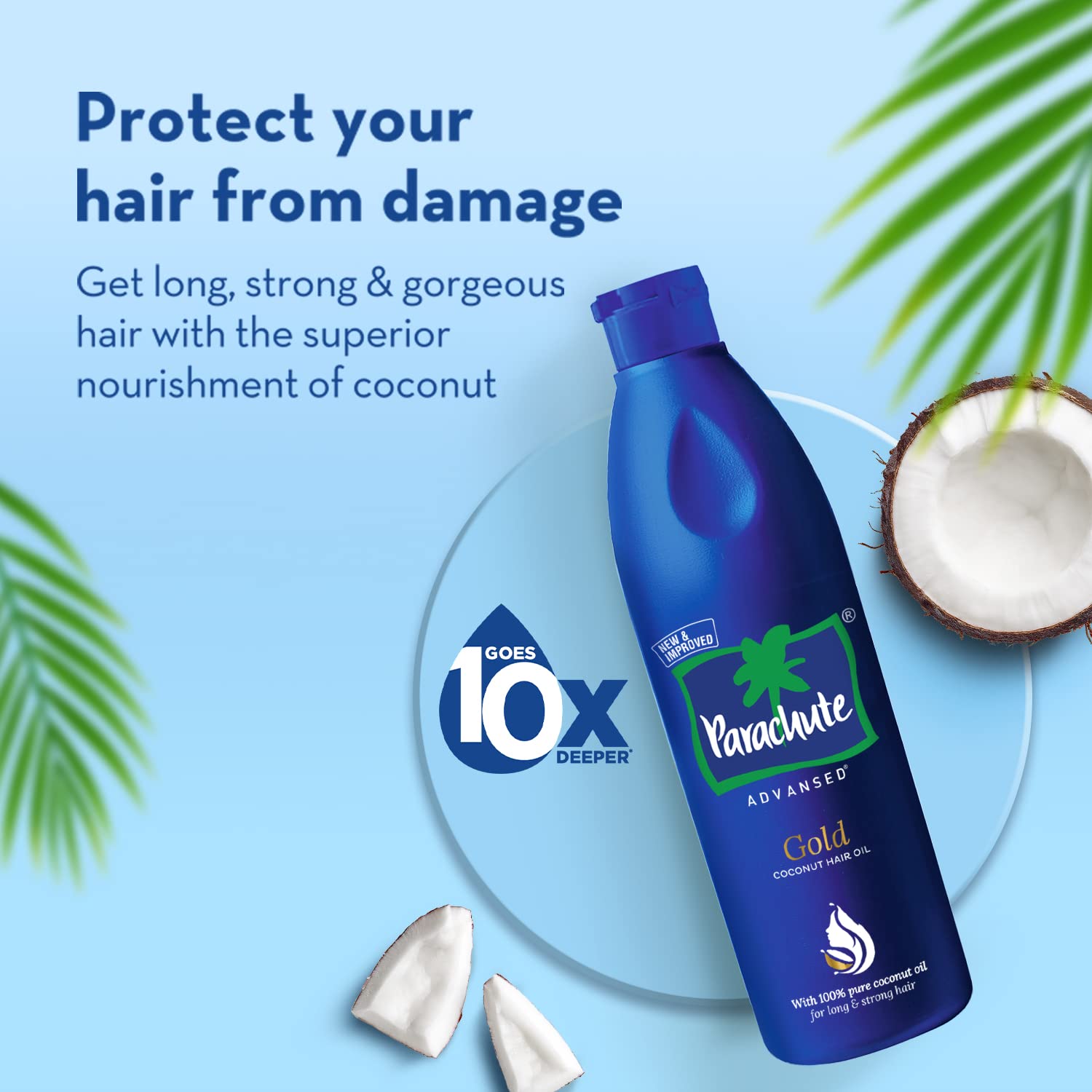 Health & Personal :: Hair Care :: Hair Oils :: Parachute Advansed Gold  Coconut Hair Oil 400 ml
