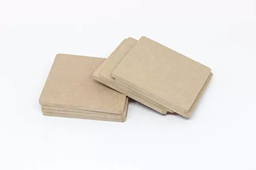 Do-it-Yourself Plain MDF Coasters Set of 100- for Activity - decoupage (4in X 4in)