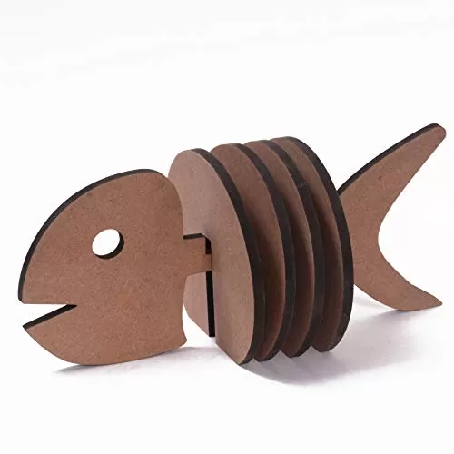 DIY MDF Fish Holder with Coasters - Set of 4 / Fish Coasters/for Craft/Activity/Decoupage/ting/Resin Work