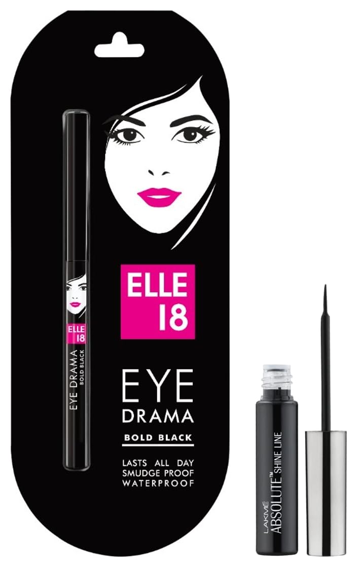 ELLE 18 EYE DRAMA BOLD BLACK アイライナー 2pcs