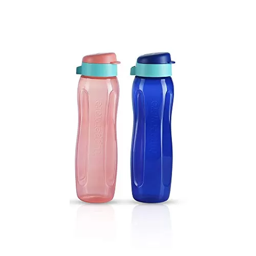 Plastic Water Bottle 750ml Set of 2 Blue And Pink