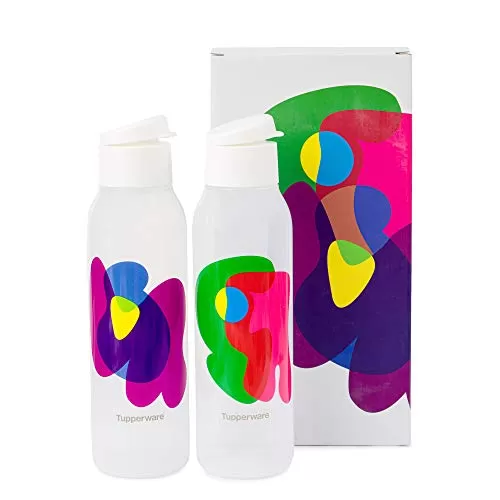 Cool n Chic Bright n Chirpy Plastic Bottle 750ml Set of 2 White