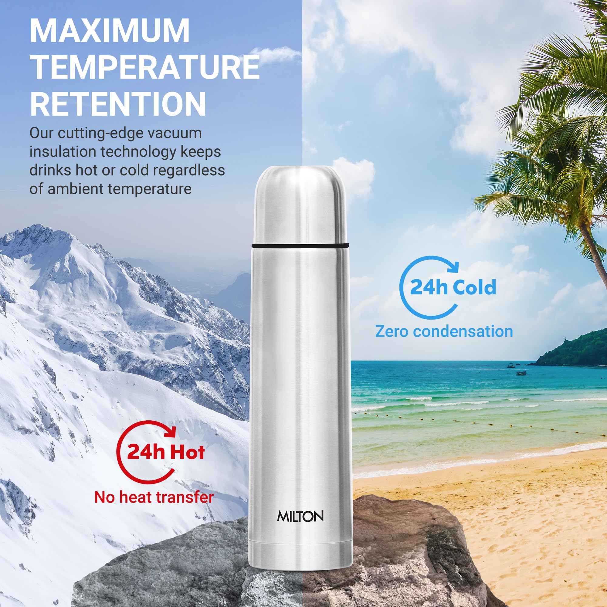 Thermosteel Flask Milton Hot And Cold Water Bottle 1000ml Price