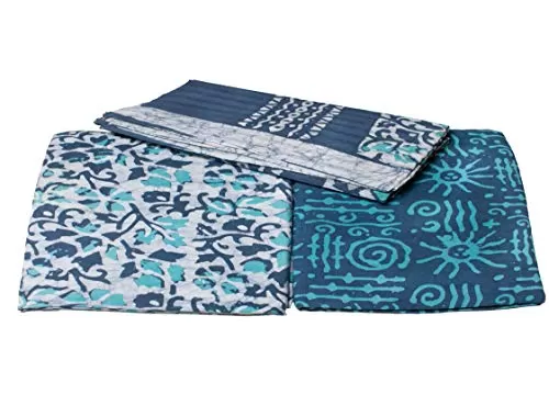 Cotton Wax Batik Hand Printed- DRESS MATERIAL - 250 cms Top x 200 cms Bottom x 235 cms Dupatta - 2.5 Mtrs Top - For Women