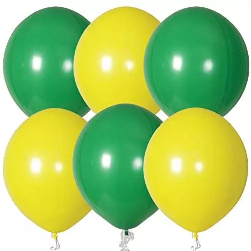 Products 10 Inch Metallic Hd Shiny Toy Balloons - Yellow Green for Decoration and Party (20 Pcs)