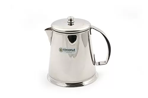 Coconut T1 Tea Pot - 500 ml - Small Beverage Serving Kettle - Stainless Steel