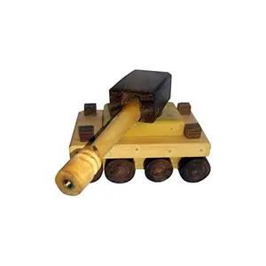 Wooden Toy Tank ( Yellow 7 x 3 x 4 inch )