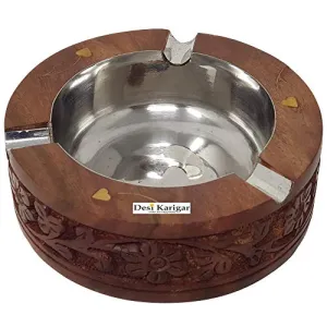 Brown Wooden Ash Tray
