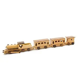 Beautiful Jumbo Wooden Train Replica Toy Showpiece
