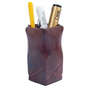 Wooden Pen Stand Holder Cutter Work Table Decorative Handicraft Gift Item