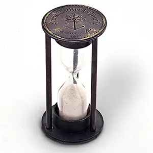Beautiful 1 Minute Real Sand Timer (7.62 cm x 7.62 cm Deep Brown)