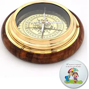 Handicraft Real Nautical Compass (Silver)