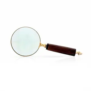 Little India Functional Brass Antique Magnifying Glass (Gold 350)