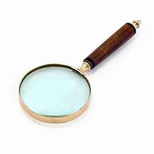 Little India Functional Real Brass Antique Magnifying Glass (351 Gold)