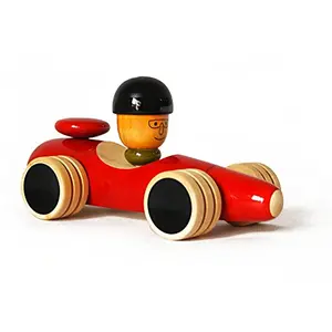Handcrafted Wooden Push Toy - Vroom