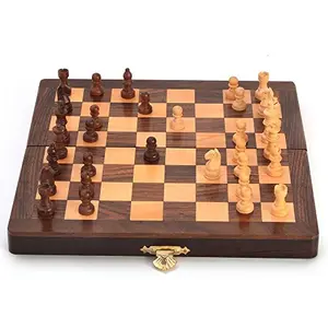Designer Wooden Chess Board Handicraft Gift (115 Brown)