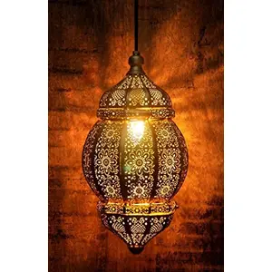 Gold Moorish Moroccan Hanging Pendant Ceiling Light E - 14 Bulb Holder Without Holder 20 x 20 x 41 cm