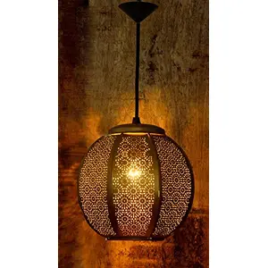Ajoure Gold Metal Hanging Ceiling Lamp