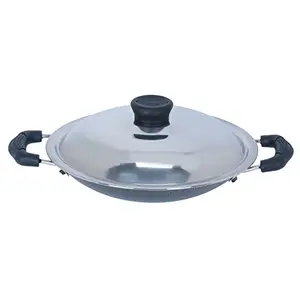 Anjali Non-Stick Appam Chetty with Stainless Steel Lid 21cm